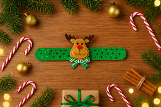 Playful Reindeer Slap Bracelet