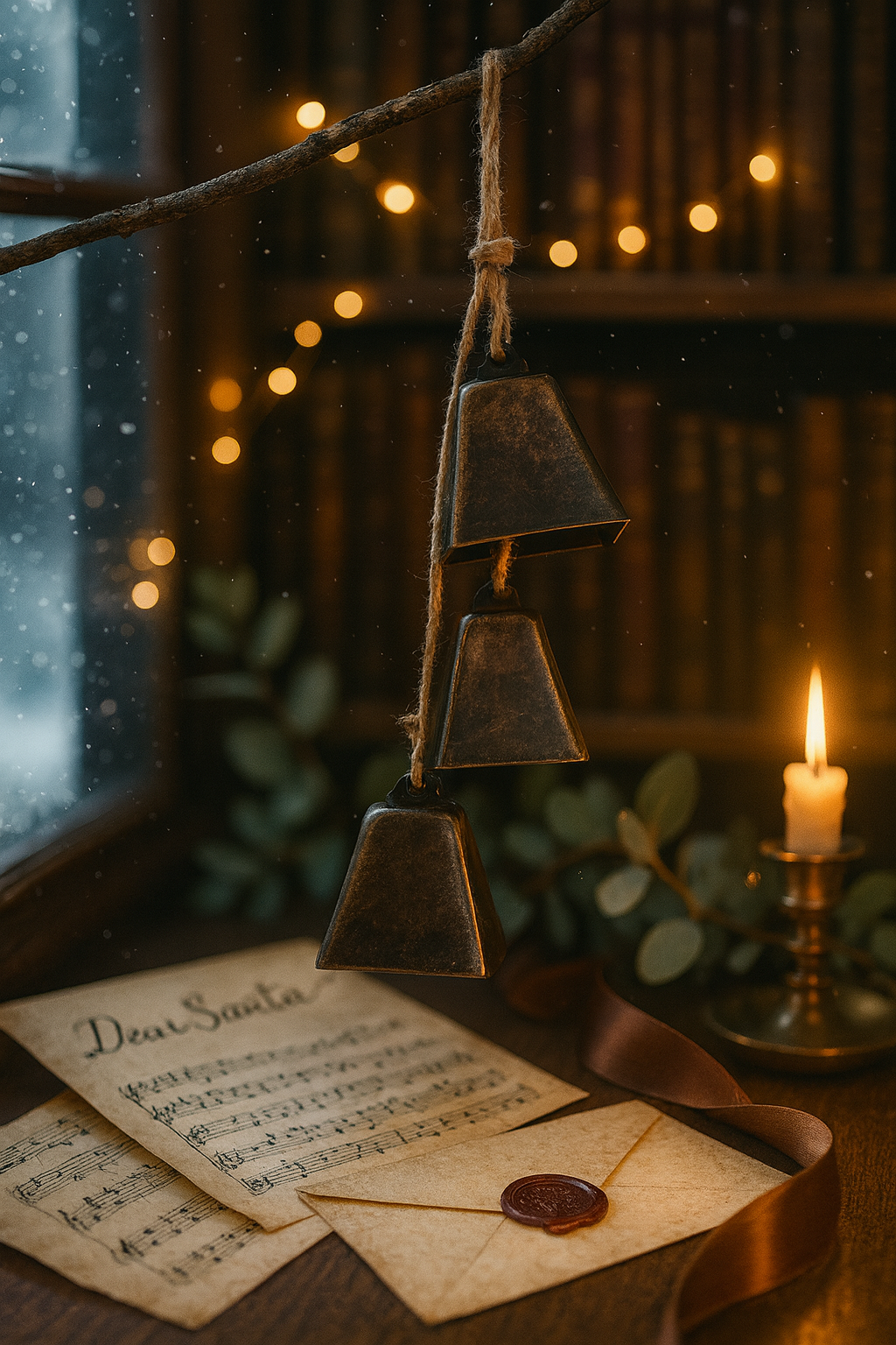 vintage pyramid iron bell trio hanging décor