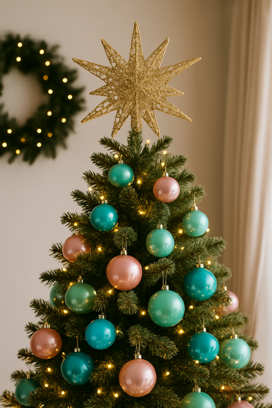 Glitter Starburst Tree Topper (Gold & Silver)