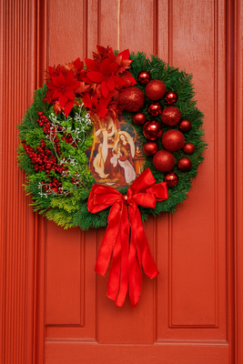 Holy Family Red Berry Wreath