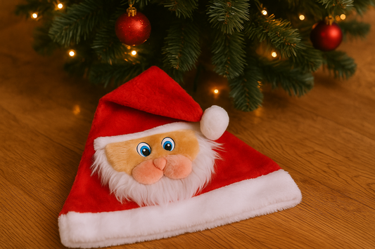 Santa Face Plush Hat