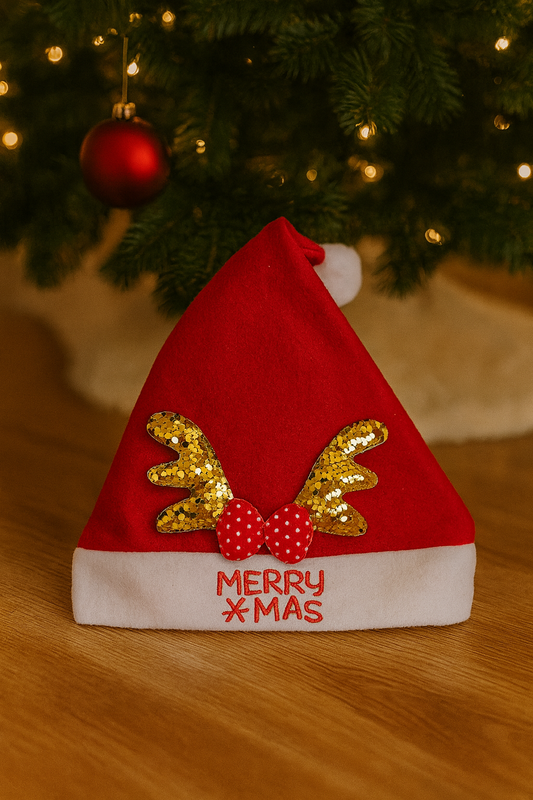 Reindeer Horn Santa Hat Fun