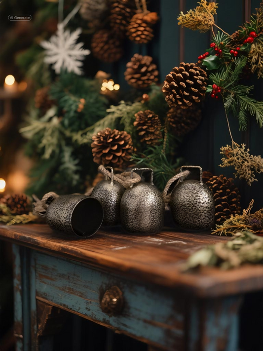 Shimmer Silver Bell Set (Set of 4)