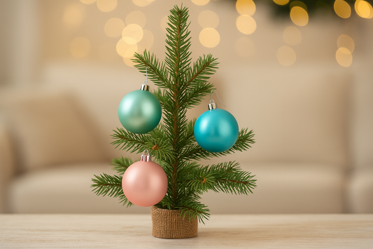 Coral pearlescent baubles, 6cm, set of 6.