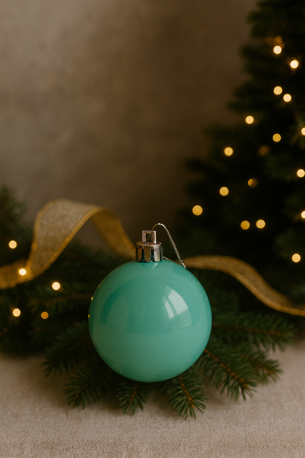 Cyan pearlescent baubles, 6cm, set of 6.