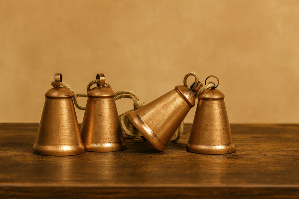 Vintage Copper Christmas Bells ( Set of 4)