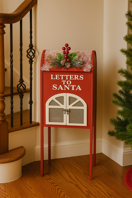 Santa’s Iron Post Mailbox (Medium)