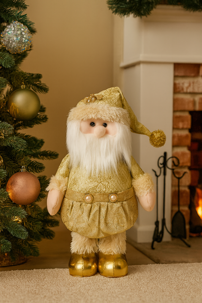 Golden Standing Santa Figurine