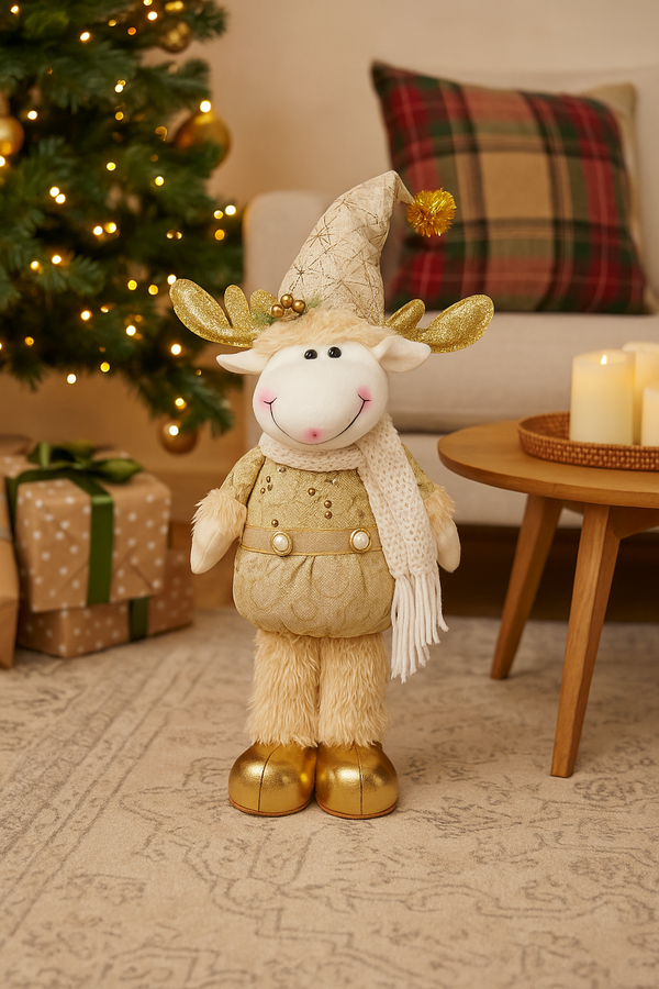 Golden Glow Reindeer Figurine (Telescopic Legs)