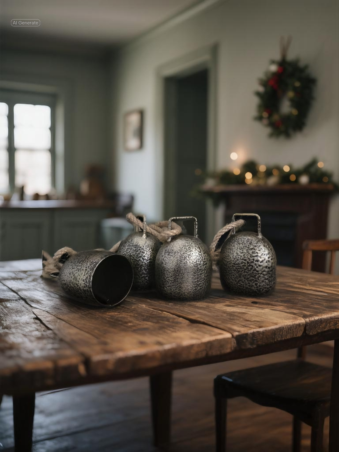 Shimmer Silver Bell Set (Set of 4)