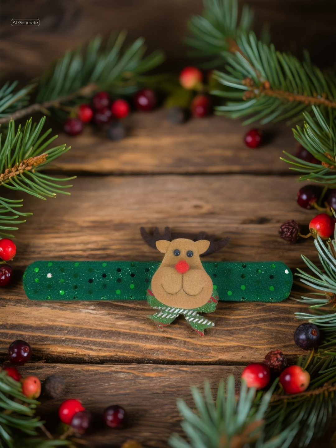 Playful Reindeer Slap Bracelet