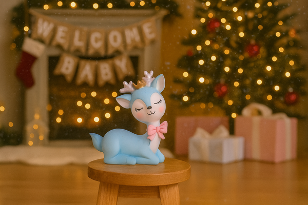 Blue fawn resin ornament