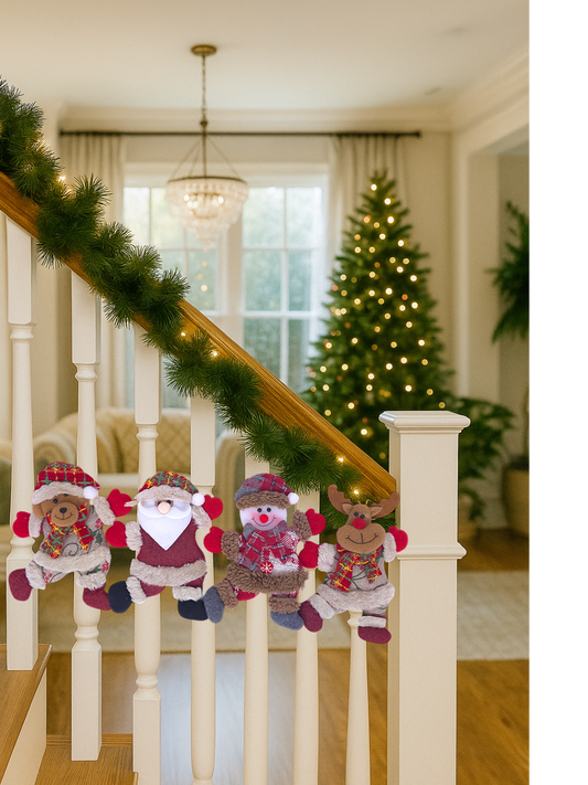 Jolly Santa Ornaments (Set of 4)